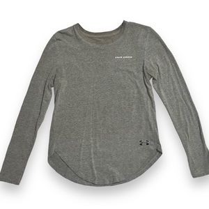 Under Armour Long Sleeve Loose Fit Gray T-Shirt, Women’s Size XS